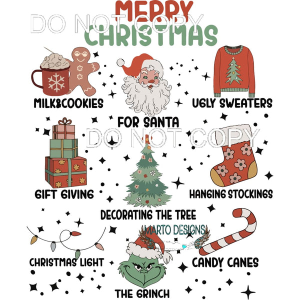 Merry Christmas #329 Sublimation transfers - Heat Transfer