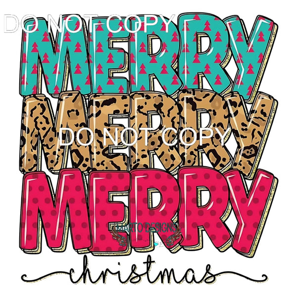 Merry Christmas #339 Sublimation transfers - Heat Transfer