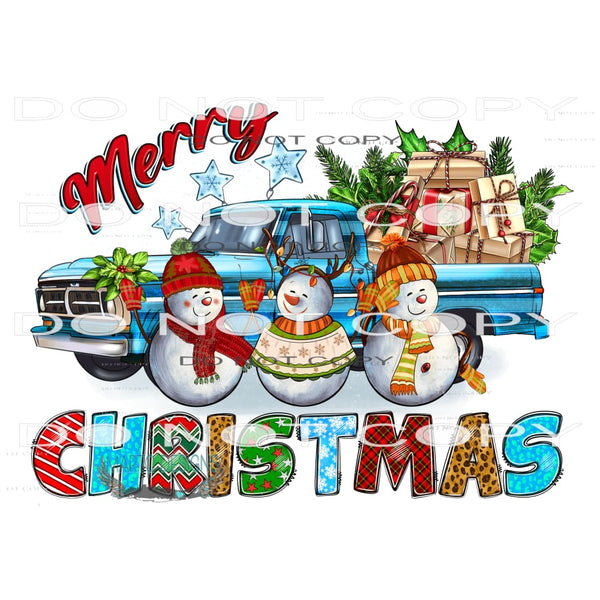 Merry Christmas #7420 Sublimation transfers - Heat Transfer