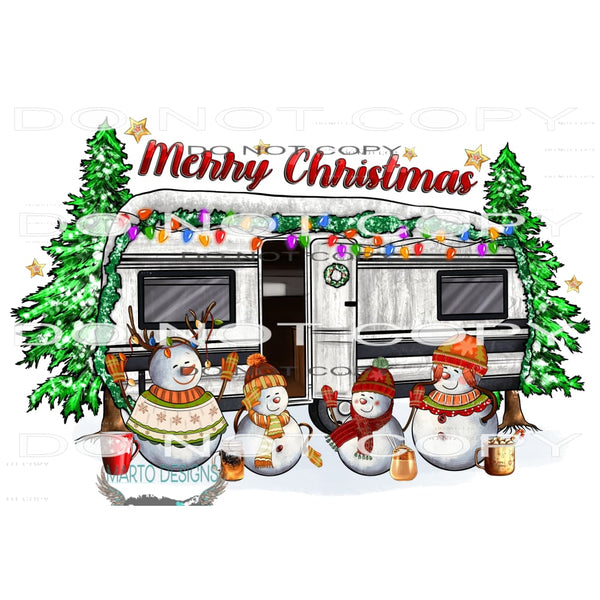 Merry Christmas #7453 Sublimation transfers - Heat Transfer