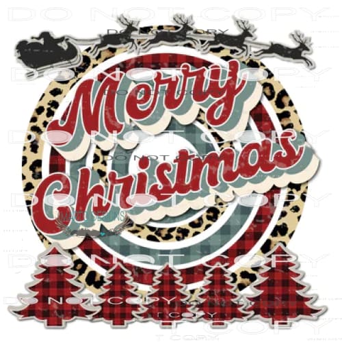 Merry Christmas #7679 Sublimation transfer - Heat Transfer