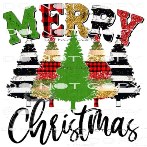 Merry Christmas #7699 Sublimation transfer - Heat Transfer