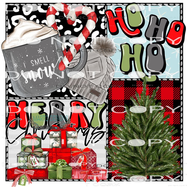 Merry Christmas #7705 Sublimation transfer - Heat Transfer