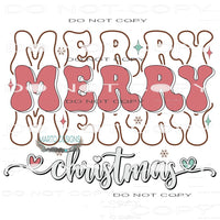 Merry Christmas #7821 Sublimation transfers - Heat Transfer