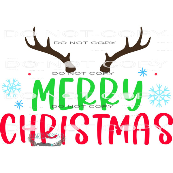 Merry Christmas #7956 Sublimation transfers - Heat Transfer