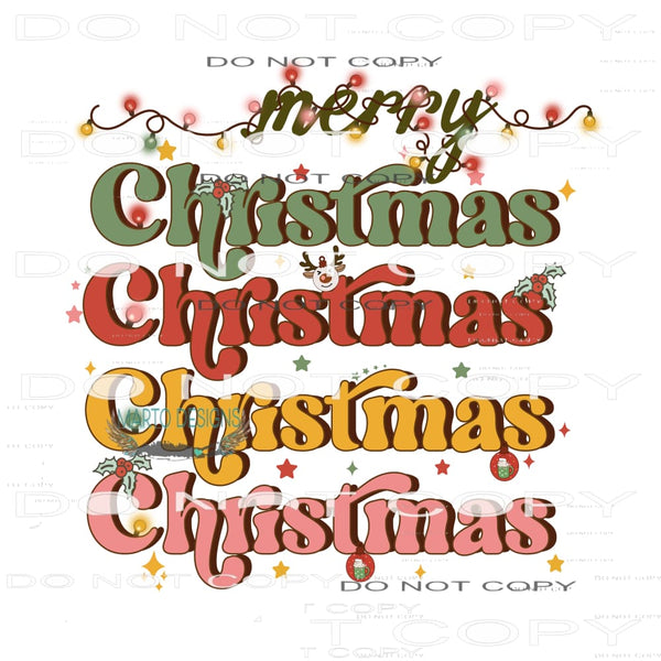 Merry Christmas #8030 Sublimation transfers - Heat Transfer