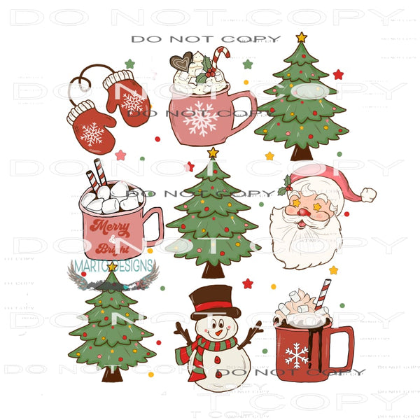 Merry Christmas #8031 Sublimation transfers - Heat Transfer