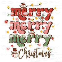 Merry Christmas #8042 Sublimation transfers - Heat Transfer