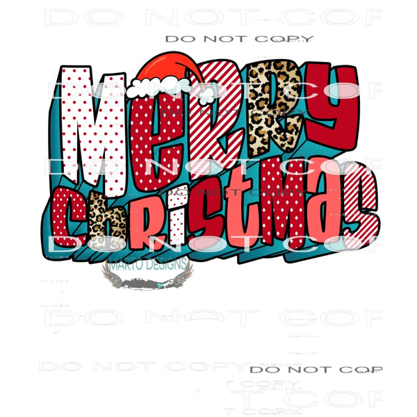 Merry Christmas #8249 Sublimation transfers - Heat Transfer