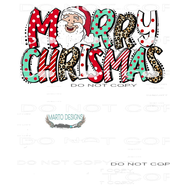 Merry Christmas #8250 Sublimation transfers - Heat Transfer