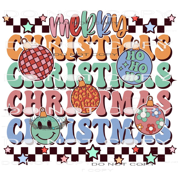 Merry Christmas #8418 Sublimation transfers - Heat Transfer