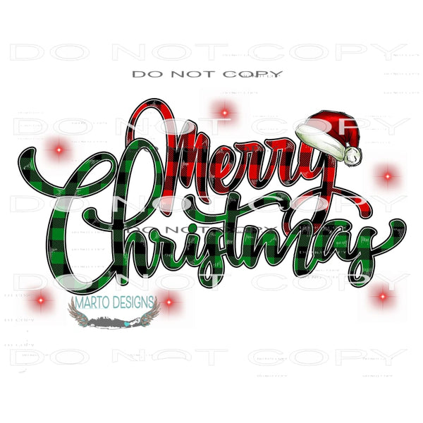 Merry Christmas #8438 Sublimation transfers - Heat Transfer