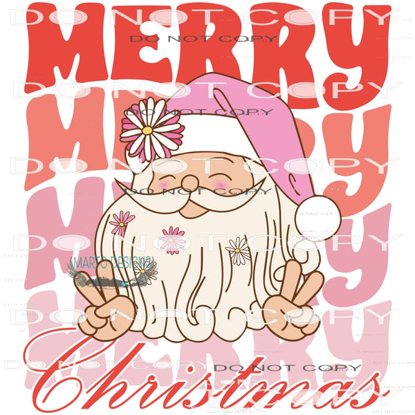 Merry Christmas #8864 Sublimation transfers - Heat Transfer