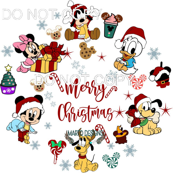 Merry Christmas Disney #294 Sublimation transfers - Heat
