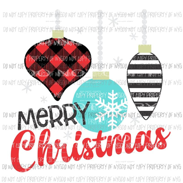 Merry Christmas - Christmas Sublimation transfers Heat Transfer