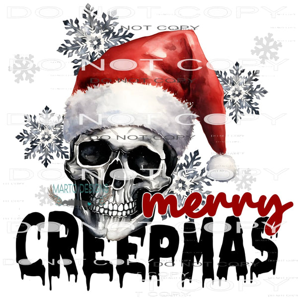 Merry Creepmas #7408 Sublimation transfers - Heat Transfer