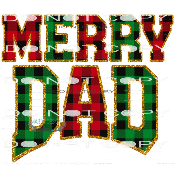Merry Dad #8360 Sublimation transfers - Heat Transfer