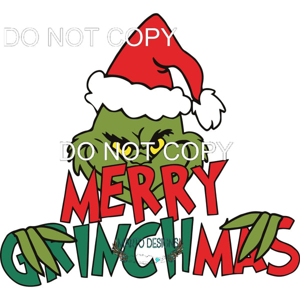 Merry Grinchmas #209 Sublimation transfers - Heat Transfer