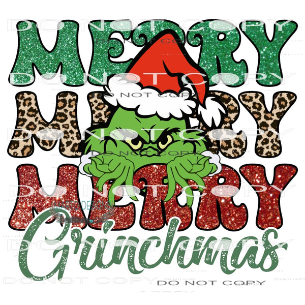 Merry Grinchmas #7087 Sublimation transfers - Heat Transfer