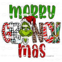 Merry Grinchmas #7281 Sublimation transfers - Heat Transfer