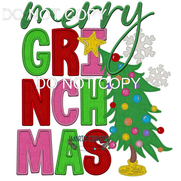 Merry Grinchmas #8273 Sublimation transfers - Heat Transfer