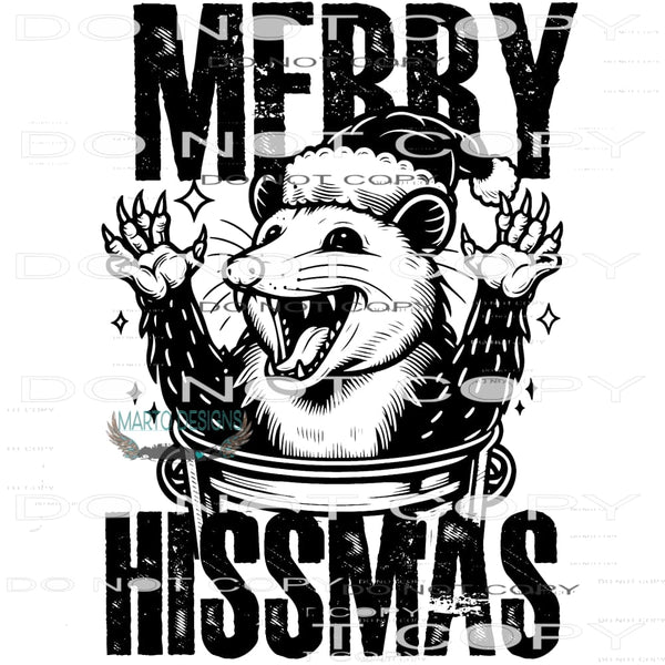 Merry Hissmas #8828 Sublimation transfers - Heat Transfer