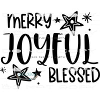 Merry Joyful Blessed #7977 Sublimation transfers - Heat