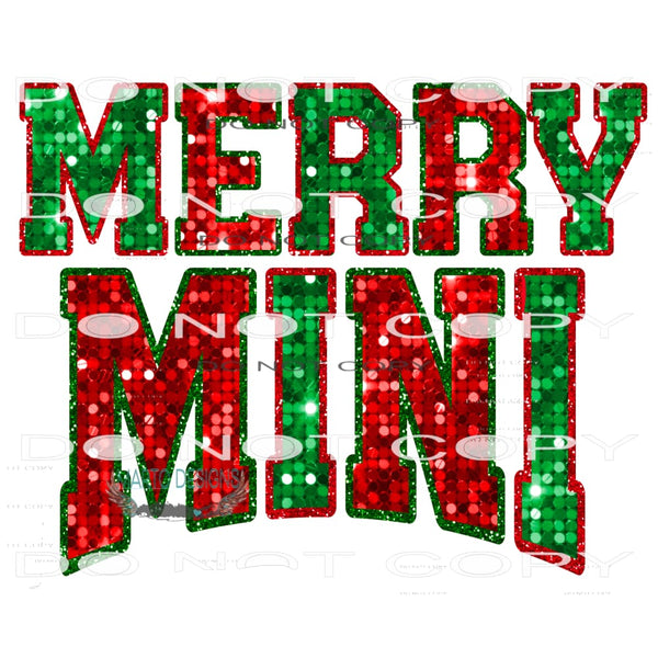 Merry Mini #8369 Sublimation transfers - Heat Transfer