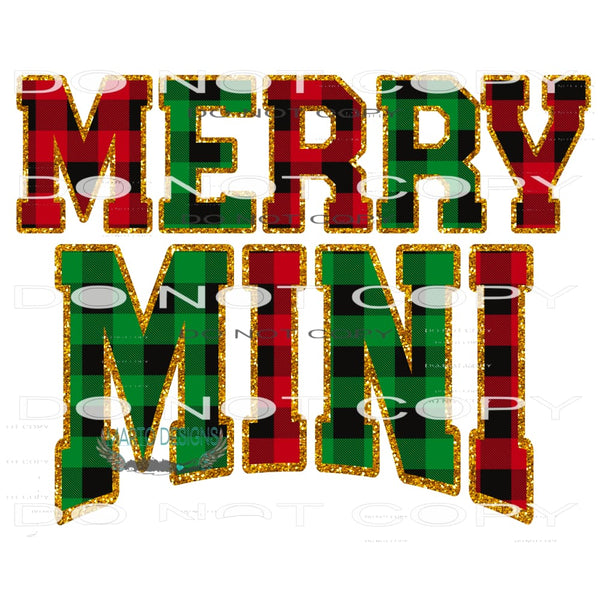 Merry Mini #8370 Sublimation transfers - Heat Transfer