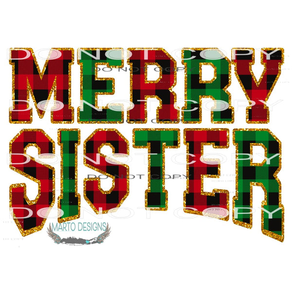 Merry Sister #8364 Sublimation transfers - Heat Transfer