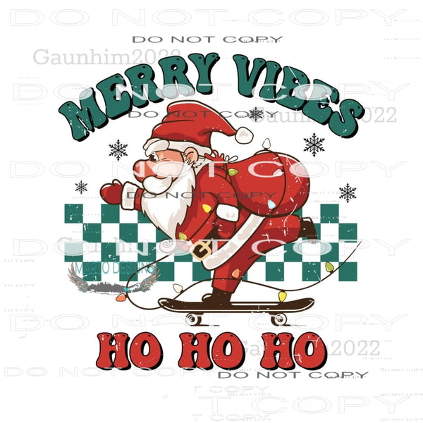 Merry Vibes #8146 Sublimation transfers - Heat Transfer