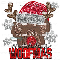 Merry Woofmas #7486 Sublimation transfers - Heat Transfer