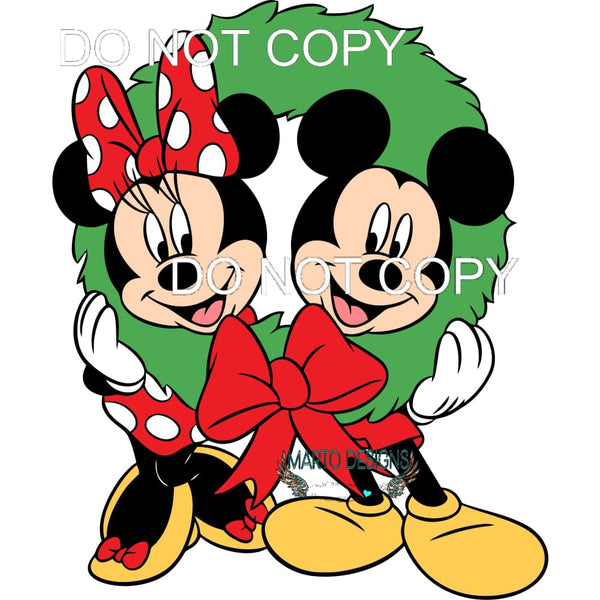Mickey Christmas #300 Sublimation transfers - Heat Transfer