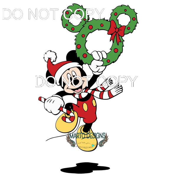 Mickey Christmas #303 Sublimation transfers - Heat Transfer