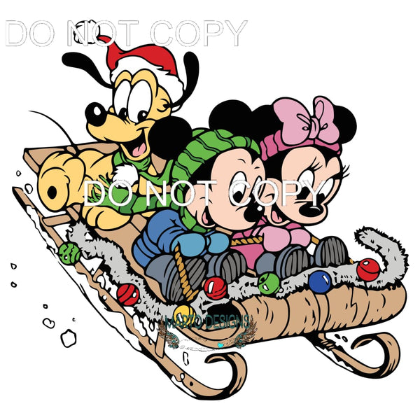 Mickey Christmas #304 Sublimation transfers - Heat Transfer