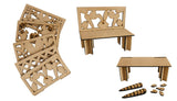 Easter Small Bench Interchangeable Back insert DIGITAL # 9011 Laser Cut SVG File – Instant Download