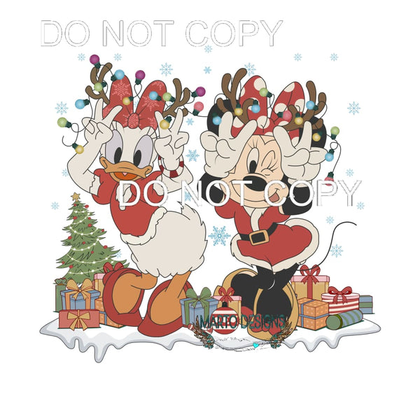 Minnie And Daisy Merry Xmas #283 Sublimation transfers