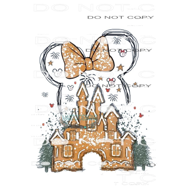 minnie gingerbread house # 1060 Sublimation transfers - Heat