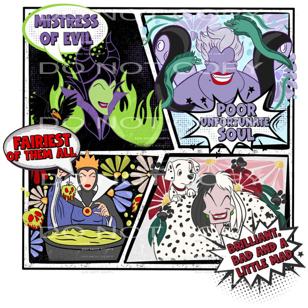 Mistress of evil # 1014 - Heat Transfer Graphic Tee -
