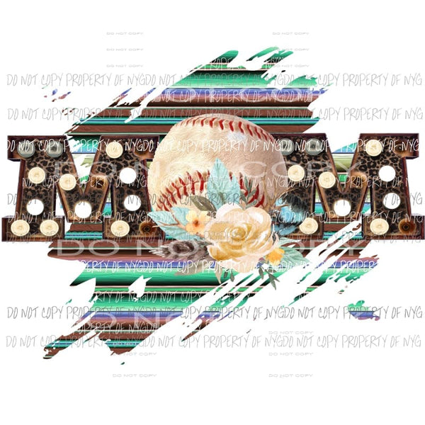 MOM baseball # 4 Sublimation transfers Heat Transfer