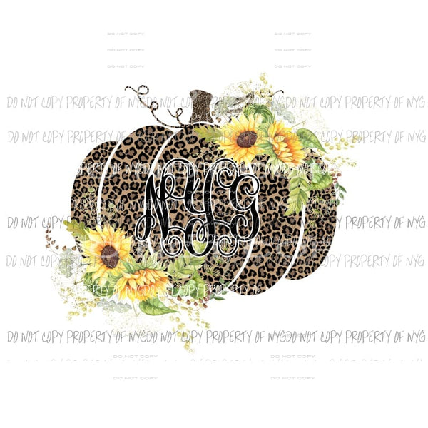 MONOGRAM CUSTOM PUMPKIN 2 please put initials in notes Sublimation transfers Heat Transfer