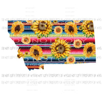 Montana Serape sunflower Sublimation transfers Heat Transfer