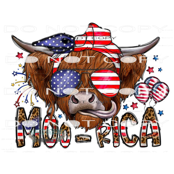 Moo-rica #10800 Sublimation transfers - Heat Transfer