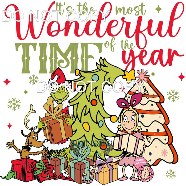 Most Wonderful Time Grinch #239 Sublimation transfers