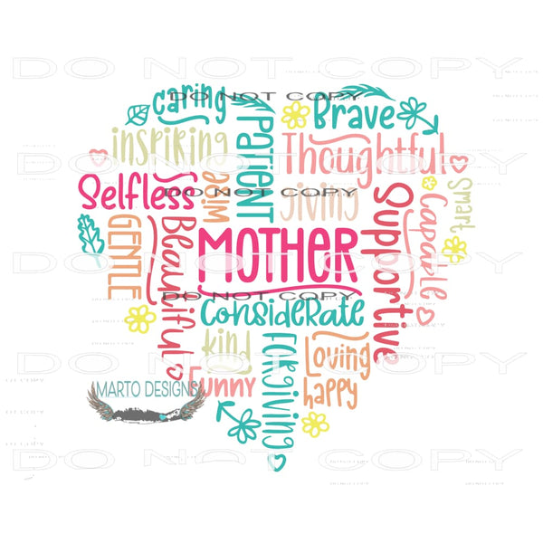 Mother #8571 Sublimation transfers - Heat Transfer Graphic