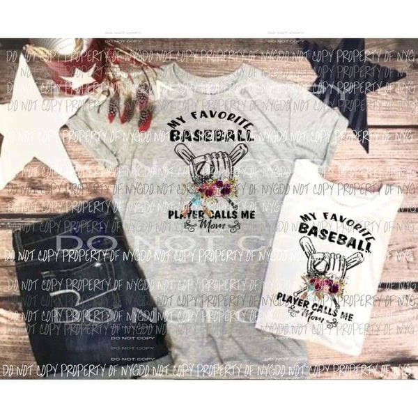 my Favorite player calls me mom Baseball sublimation transfer Heat Transfer