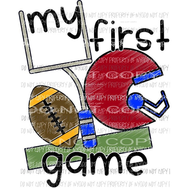 My First Game Football Sublimation transfers Heat Transfer