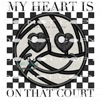 My Heart Is On That Court #10307 Sublimation transfers