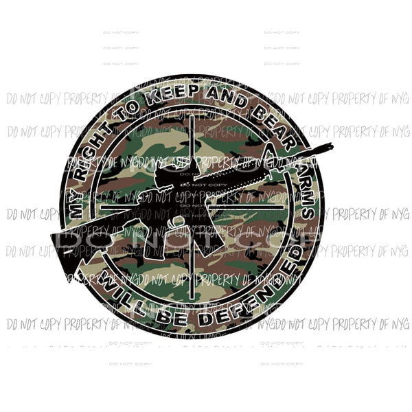 My Right To Bear Arms #3 Sublimation transfers Heat Transfer