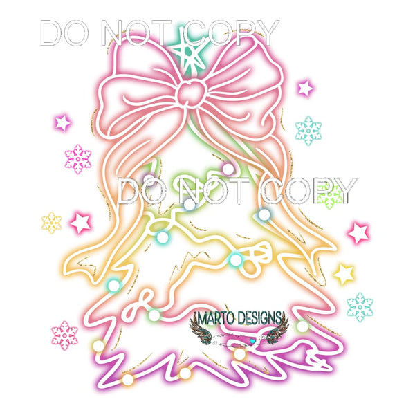 Neon Christmas Tree #104 MCKINZEE Sublimation transfers